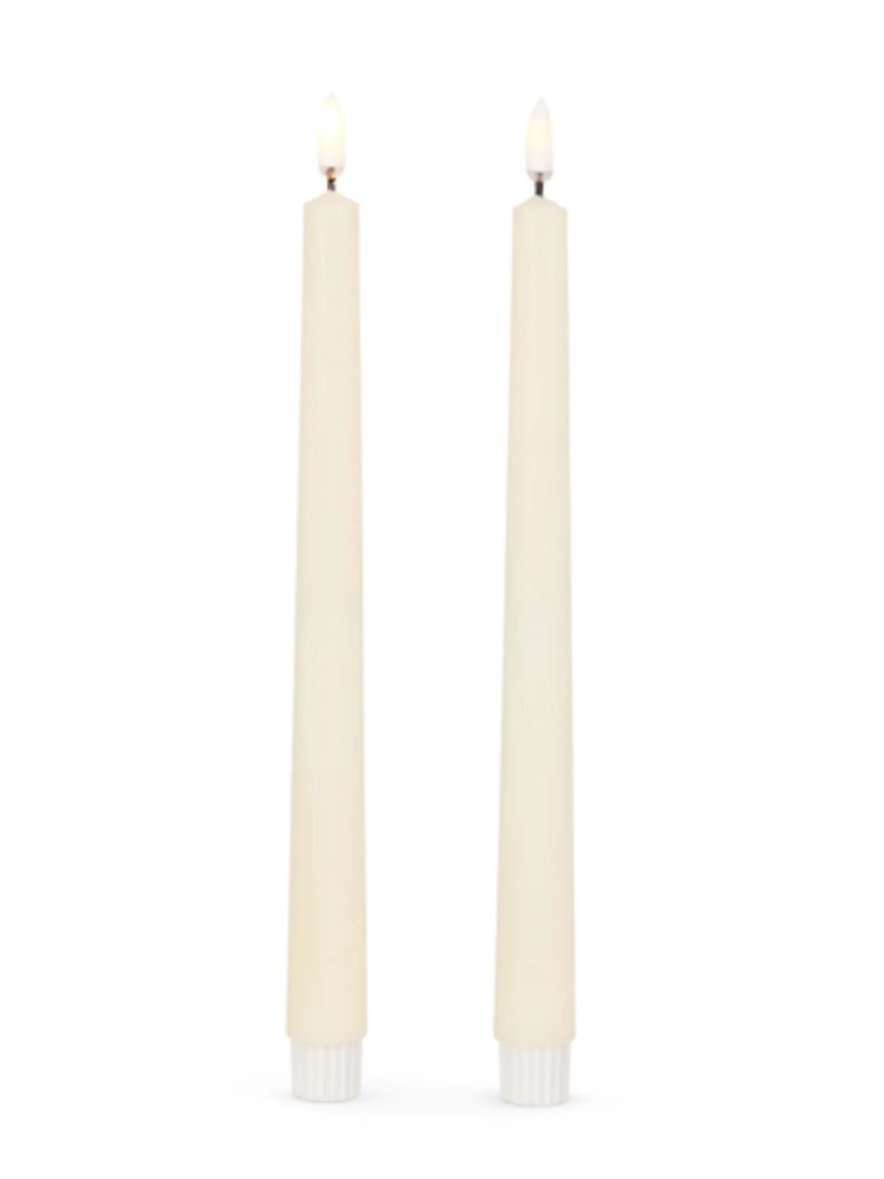 11 Ivory Battery Operated Taper Candles