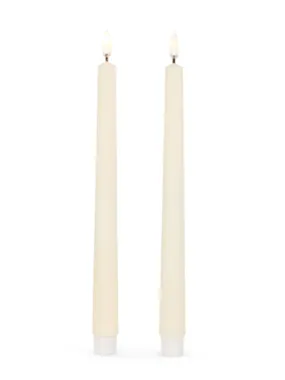 11 Ivory Battery Operated Taper Candles