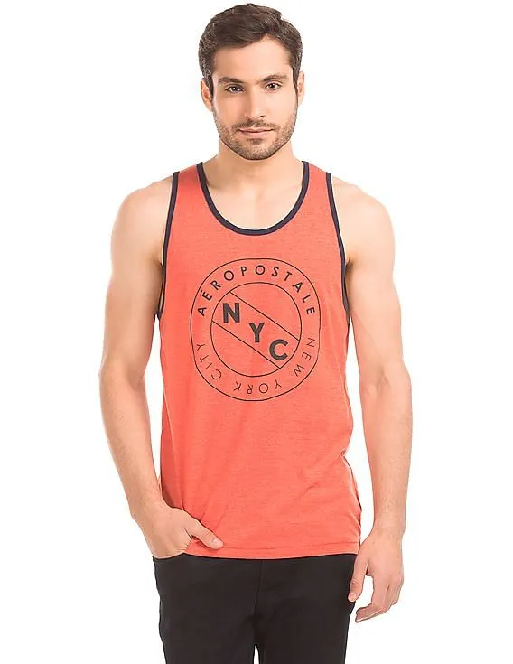 Aeropostale Heathered Contrast Trim Tank