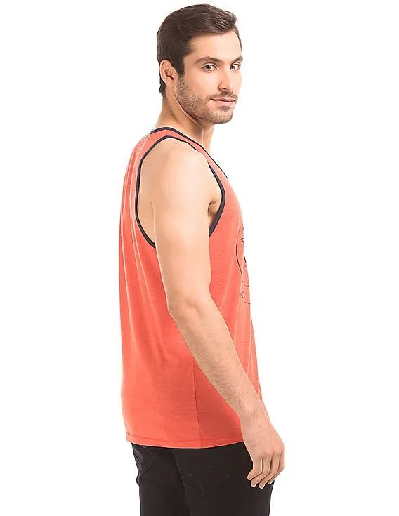 Aeropostale Heathered Contrast Trim Tank