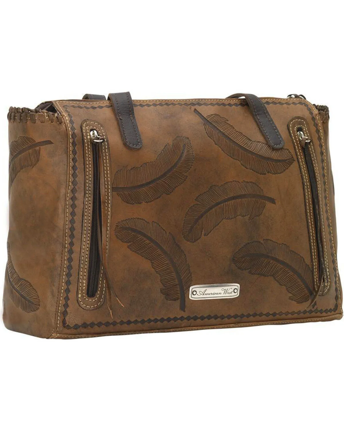 American West Women's Brown Sacred Bird Concealed Carry Tote