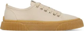 AMI Alexandre Mattiussi Off-White Canvas Sneakers