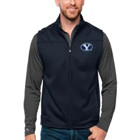 Antigua BYU Cougars Navy Links Full-Zip Golf Vest