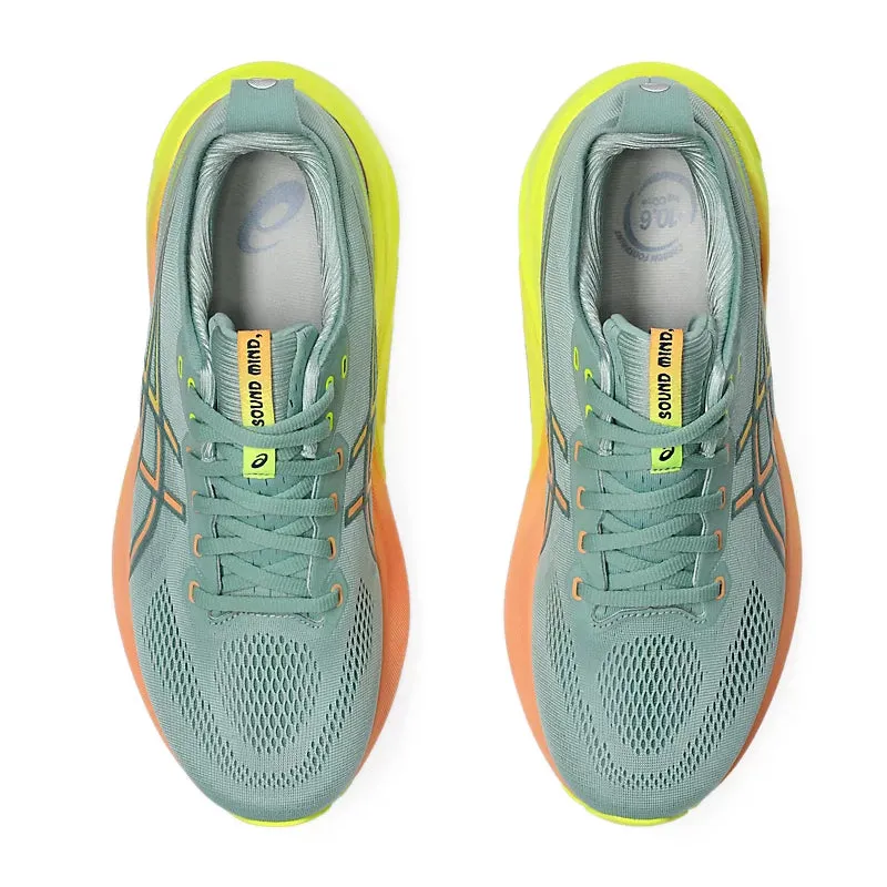 Asics Women's Gel-Kayano 31 Paris Running Shoes Light Celadon / Safety Yellow