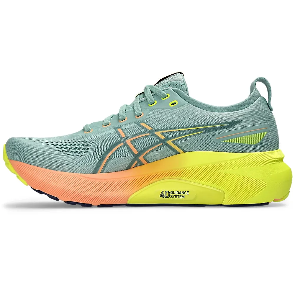 Asics Women's Gel-Kayano 31 Paris Running Shoes Light Celadon / Safety Yellow