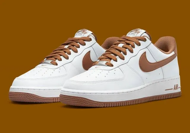 AUTHENTIC NIKE AIR FORCE 1 `07 White Pecan DH7561 100 Me...