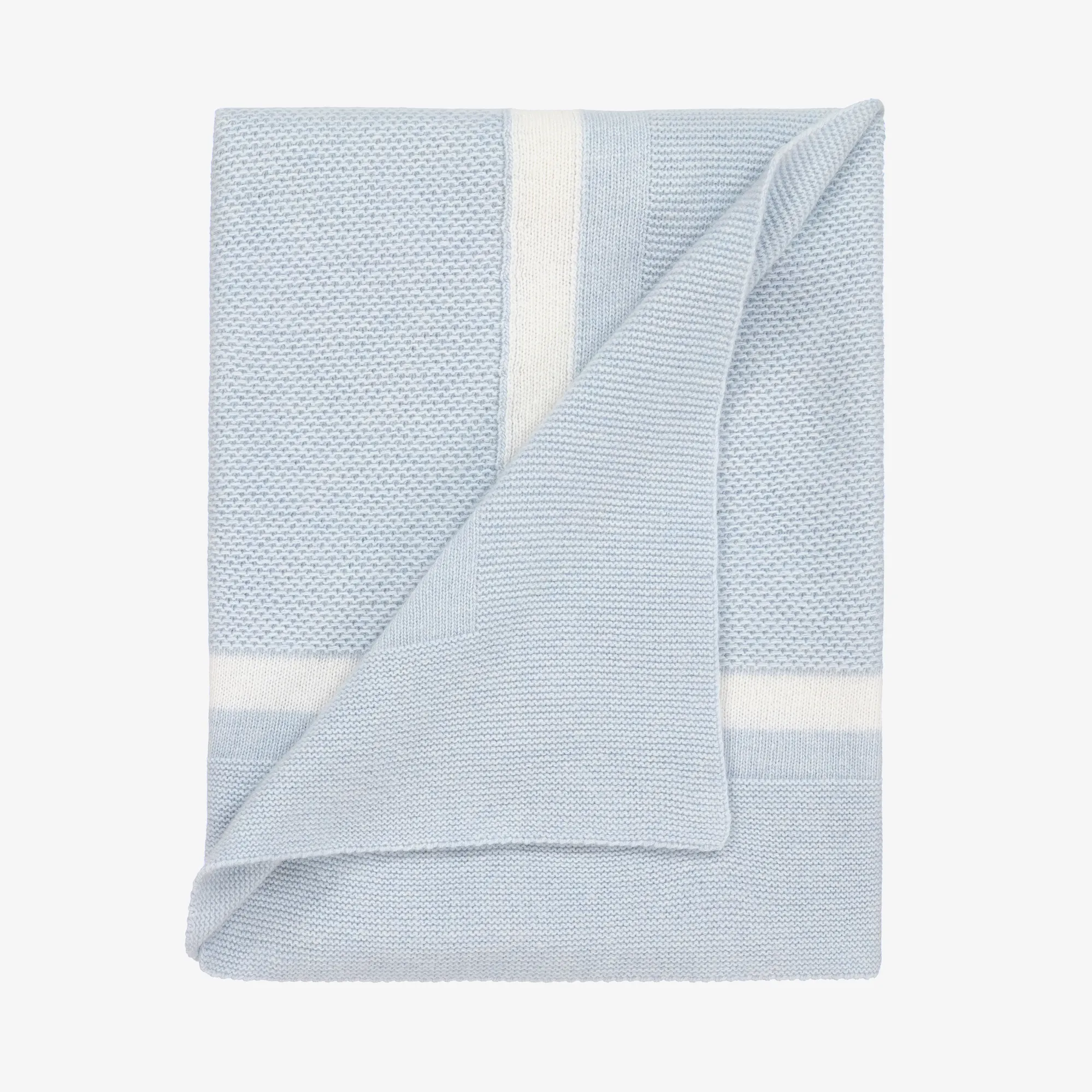 Baby Boys Blue Wool & Cashmere Blanket (90cm)