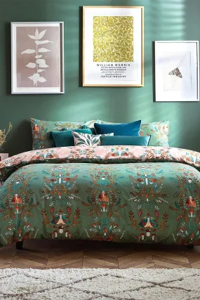 Bedding | Luna Wood Enchanting Floral Duvet Cover Set | Furn