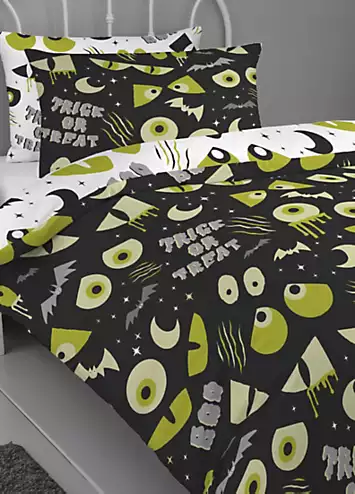 Bedlam Glow in the Dark Trick or Treat Halloween Duvet Cover Set | Kaleidoscope