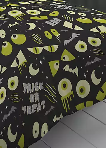 Bedlam Glow in the Dark Trick or Treat Halloween Duvet Cover Set | Kaleidoscope