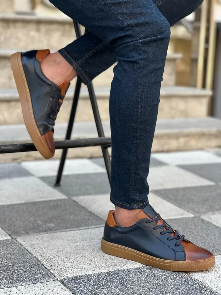 Benson Special Designed Dark Blue Sole Sneakers