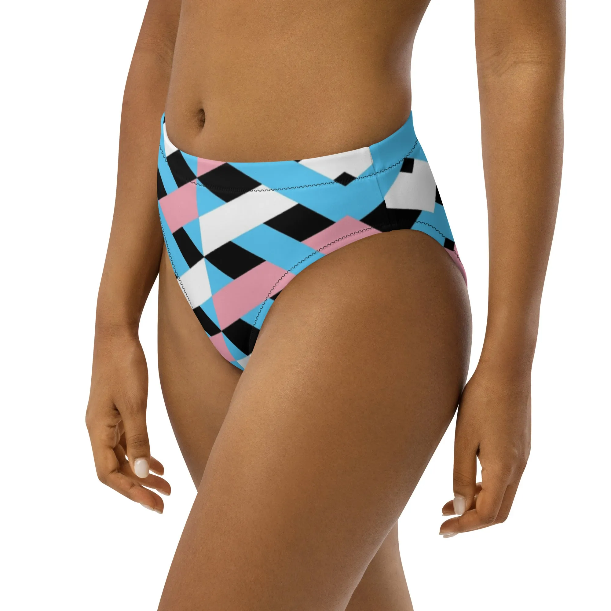 Blue Pink White Pride Recycled Bikini Bottom