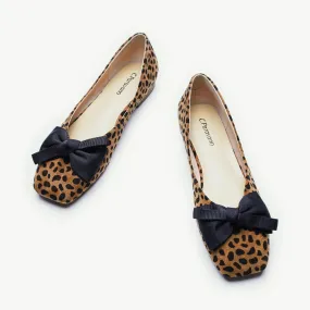 Bow Ballerina Flats (Eva) Leopard