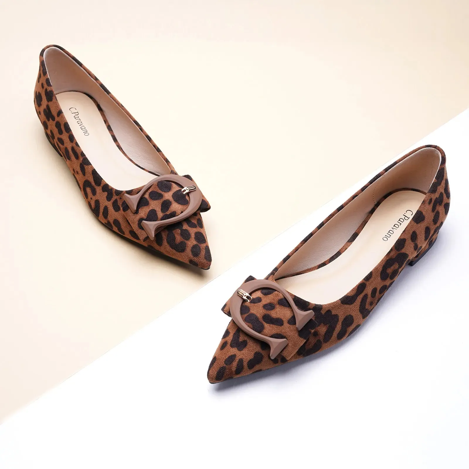 C Buckle Flats (Aida) Leopard