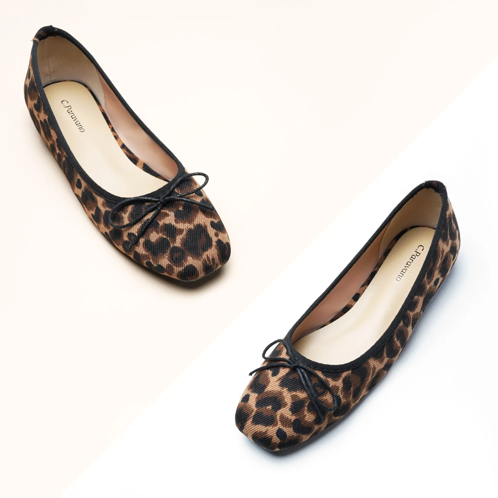 Canvas Ballet Flats (Elena) Leopard