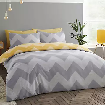 Catherine Lansfield Chevron Geo Twin Pack Duvet Cover Sets | Kaleidoscope