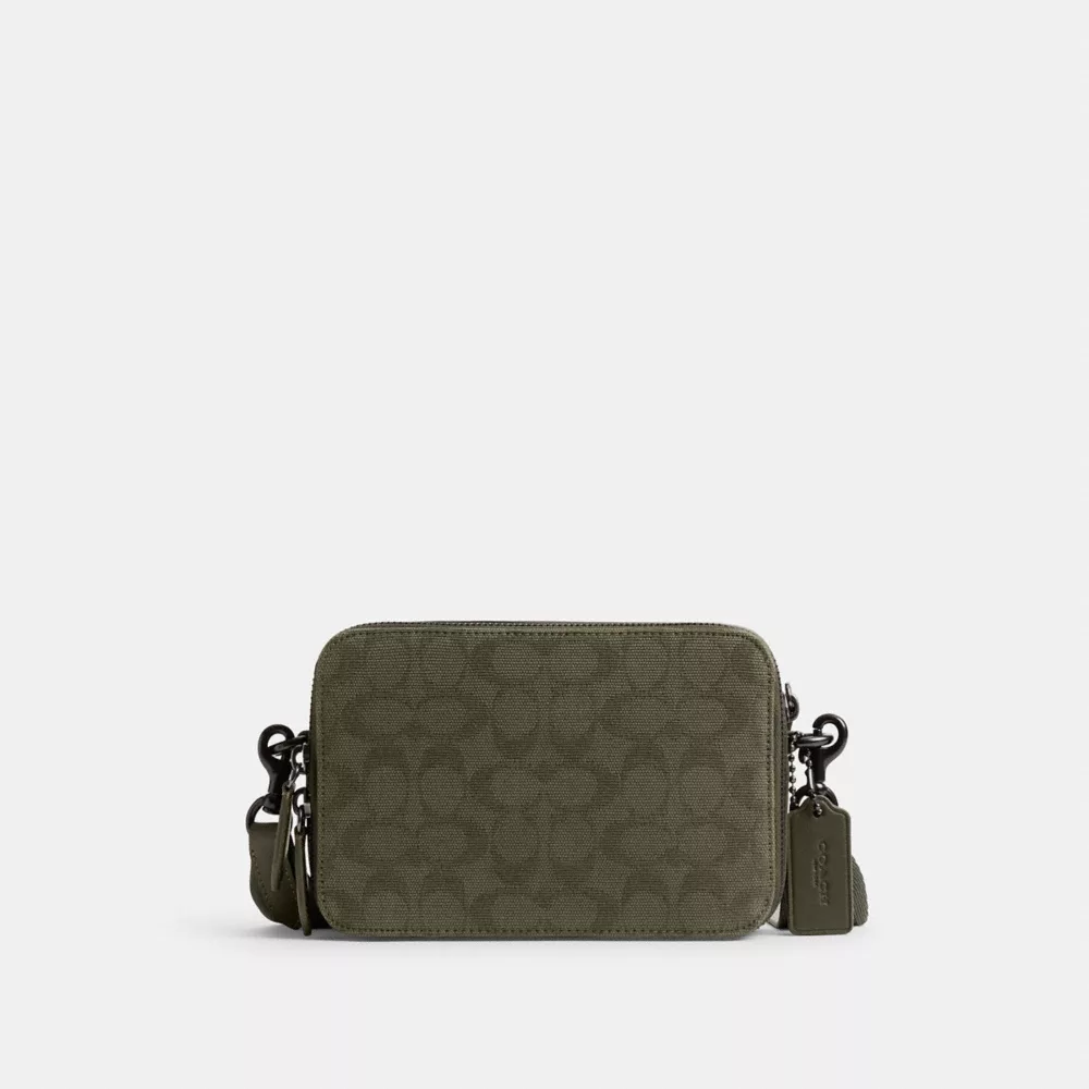 CHARTER CROSSBODY 19 IN SIGNATURE CANVAS JACQUARD