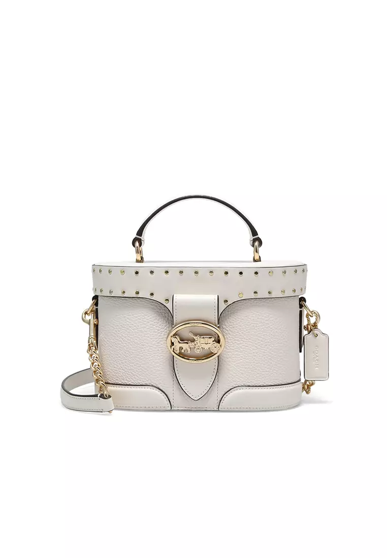 Coach COACH GEORGIE Women's White Metal Horse and Carriage Crossbody Handbag