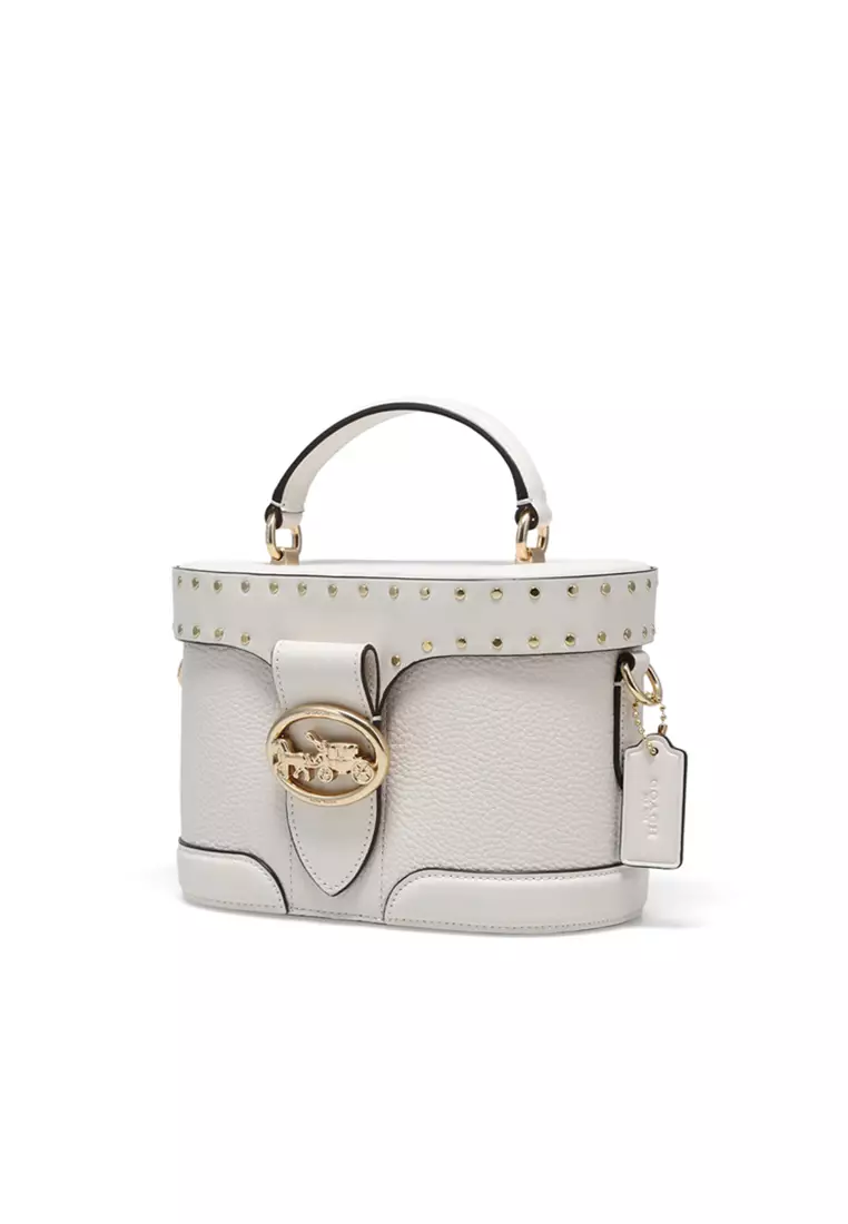 Coach COACH GEORGIE Women's White Metal Horse and Carriage Crossbody Handbag