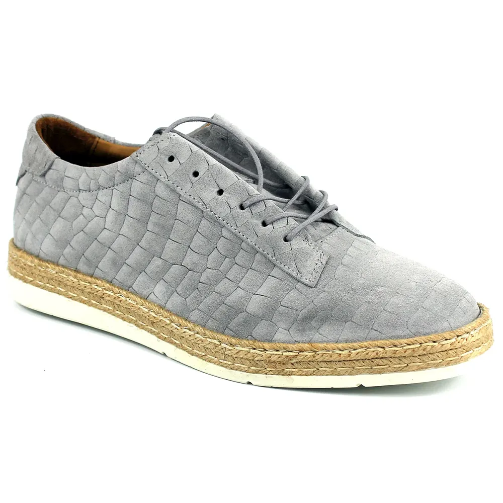 Corrente P01064 Monaco Croc Print Nubuck Sneakers Grey