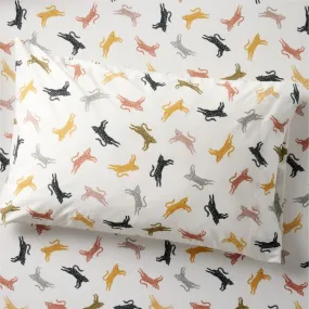 Crate&Barrel Stay Cool Lovely Leopard Organic Cotton Percale Kids Pillowcase