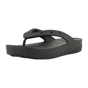 Crocs Classic Platform Flip W Sandals for Women - Trendy Black Flip Flops