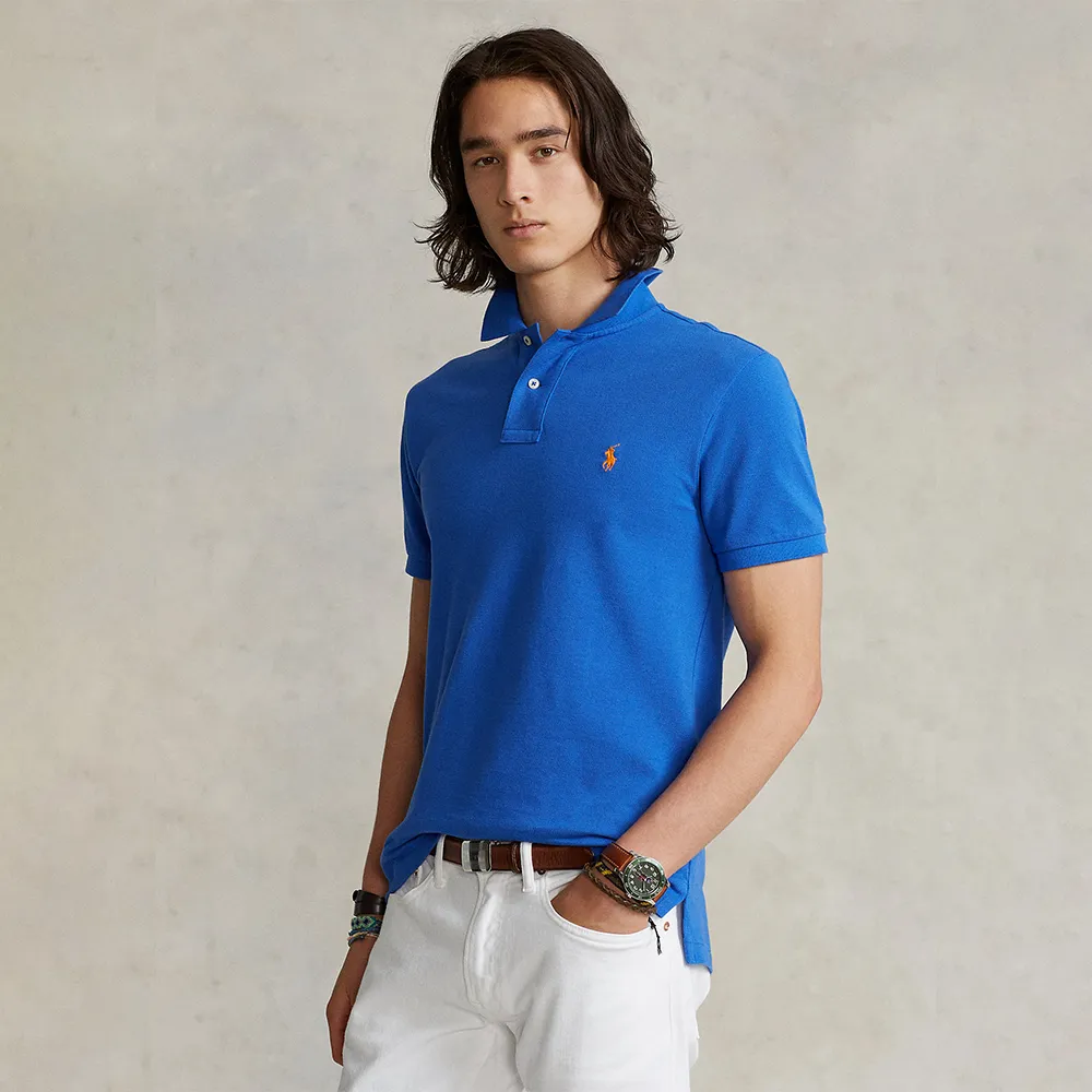 Custom Slim Fit Mesh Polo Shirt