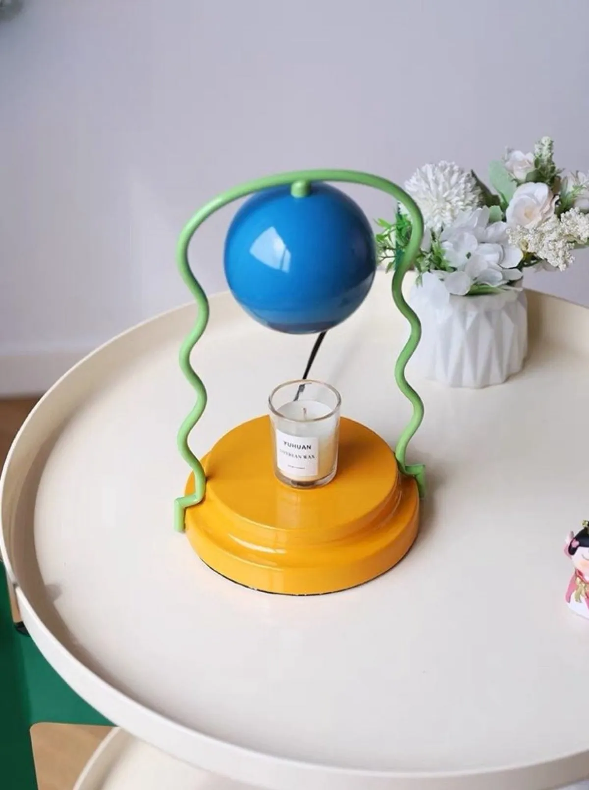 Cute Whimsical Eclectic Retro Memphis Candle Warmer Lamp For Large Candles