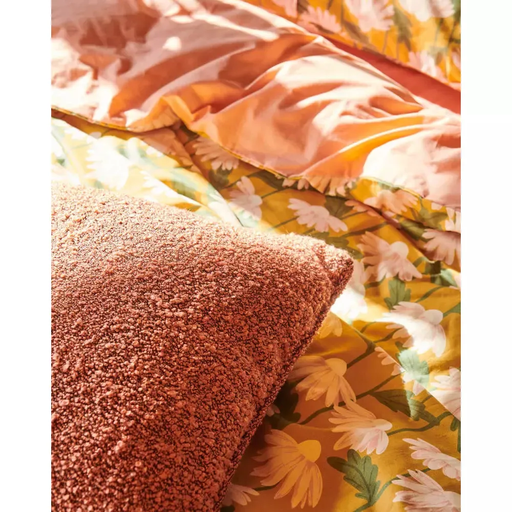 Daisy Bunch Mustard Organic Cotton Quilt Cover | King