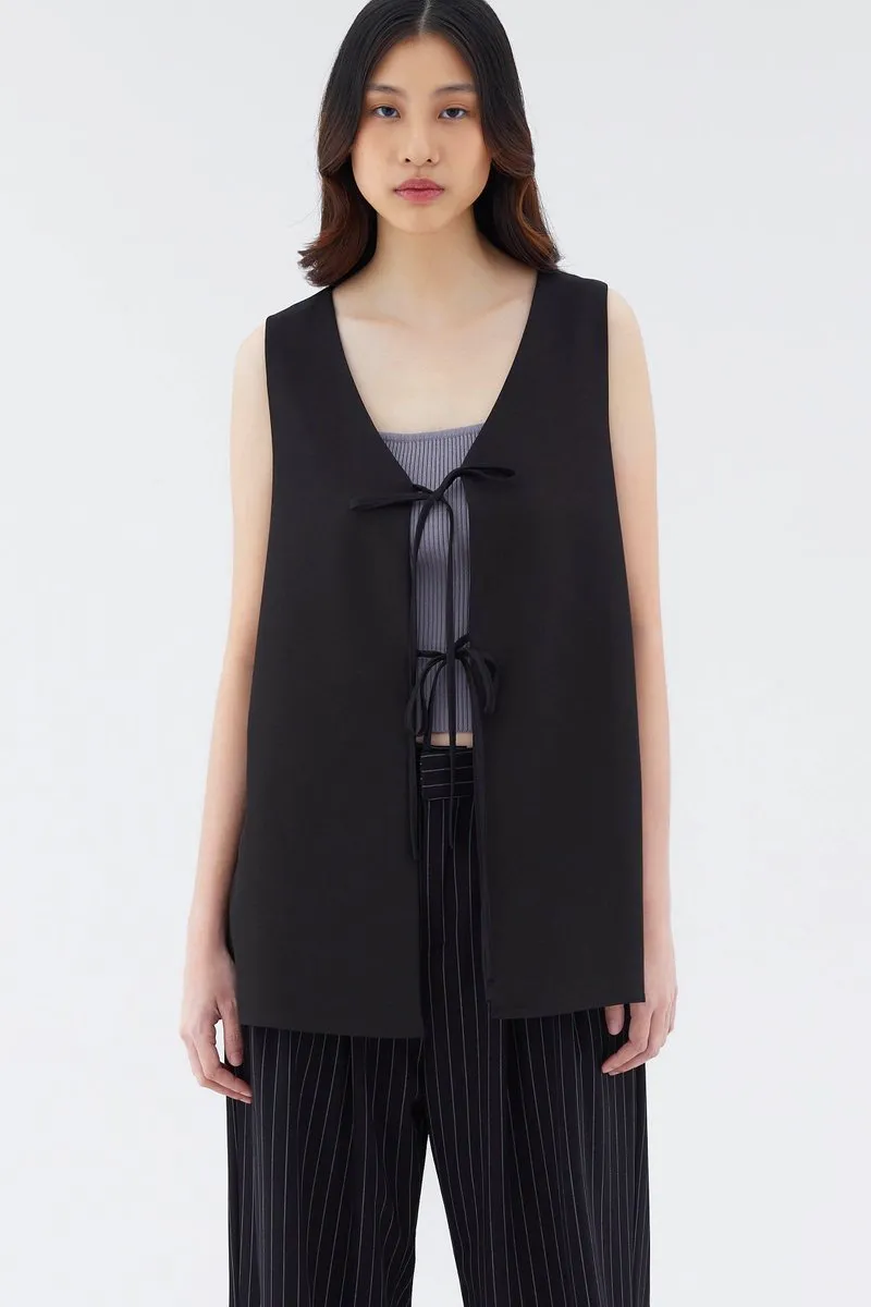 Darelyn Front Tie Longline Vest