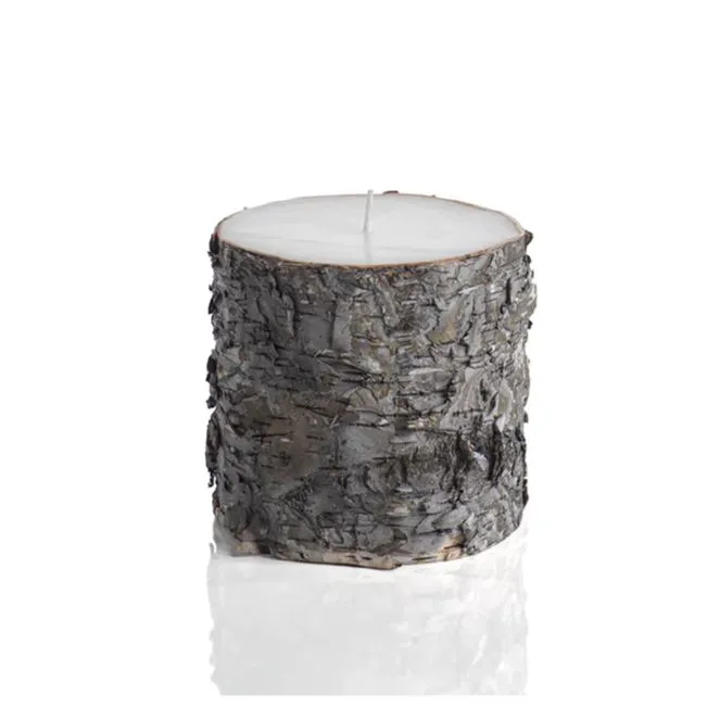 Dark Birchwood Fragrance Free Pillar Candles