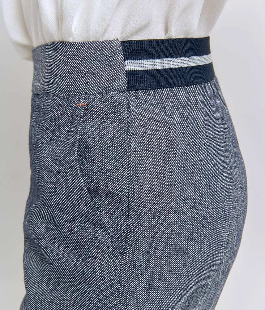 Devernois PINO CHAMBRAY FLOWING TROUSERS