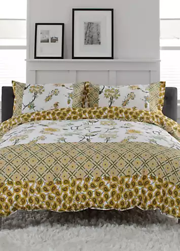 Deyongs Sage Jacobean Style 200 Thread Count Duvet Cover Set | Kaleidoscope