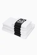 DG Logo Jacquard Towels in Cotton-terry  Set of 5