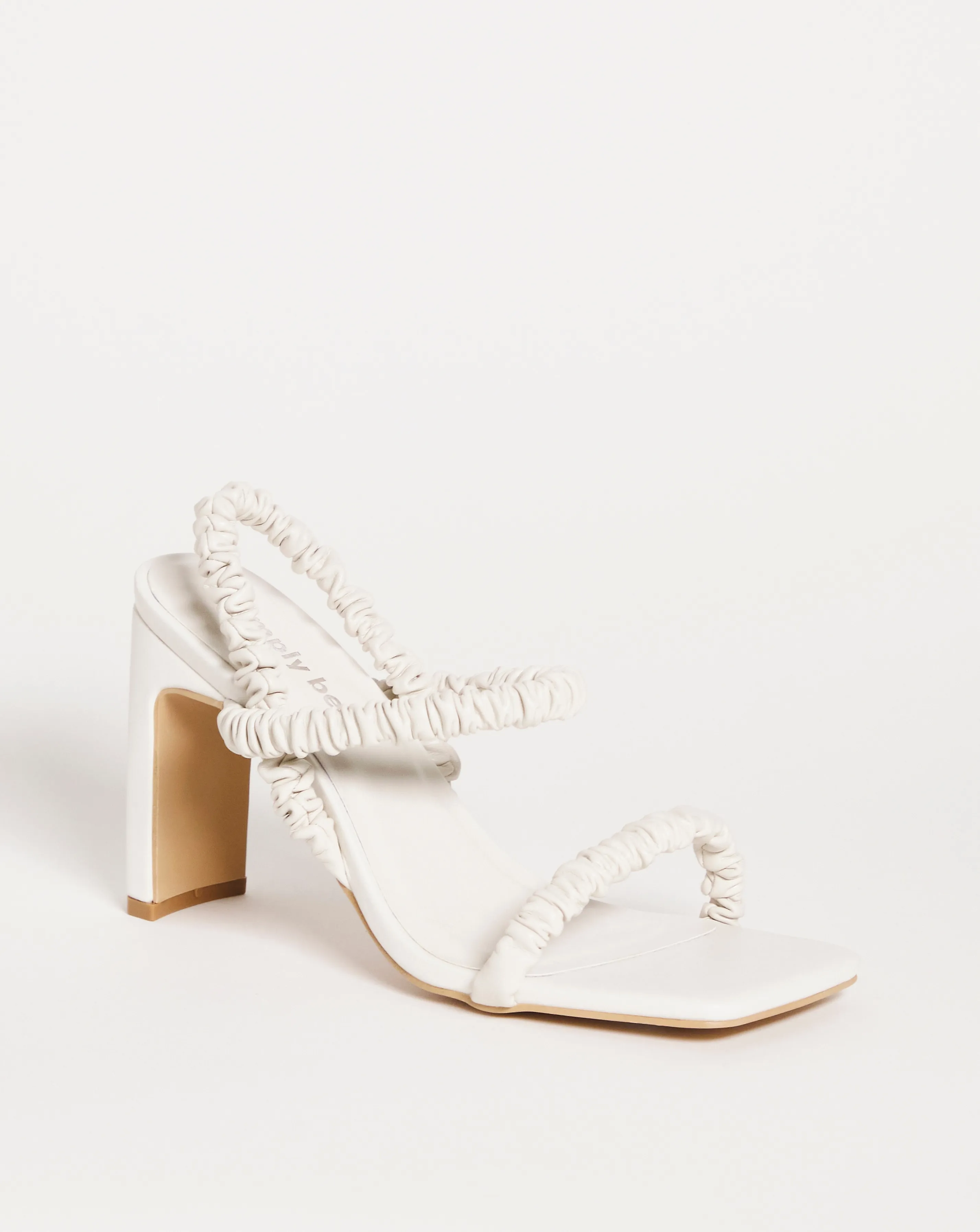 Diandra Ruched Strap High Heeled Sandals Ex Wide Fit | Simply Be