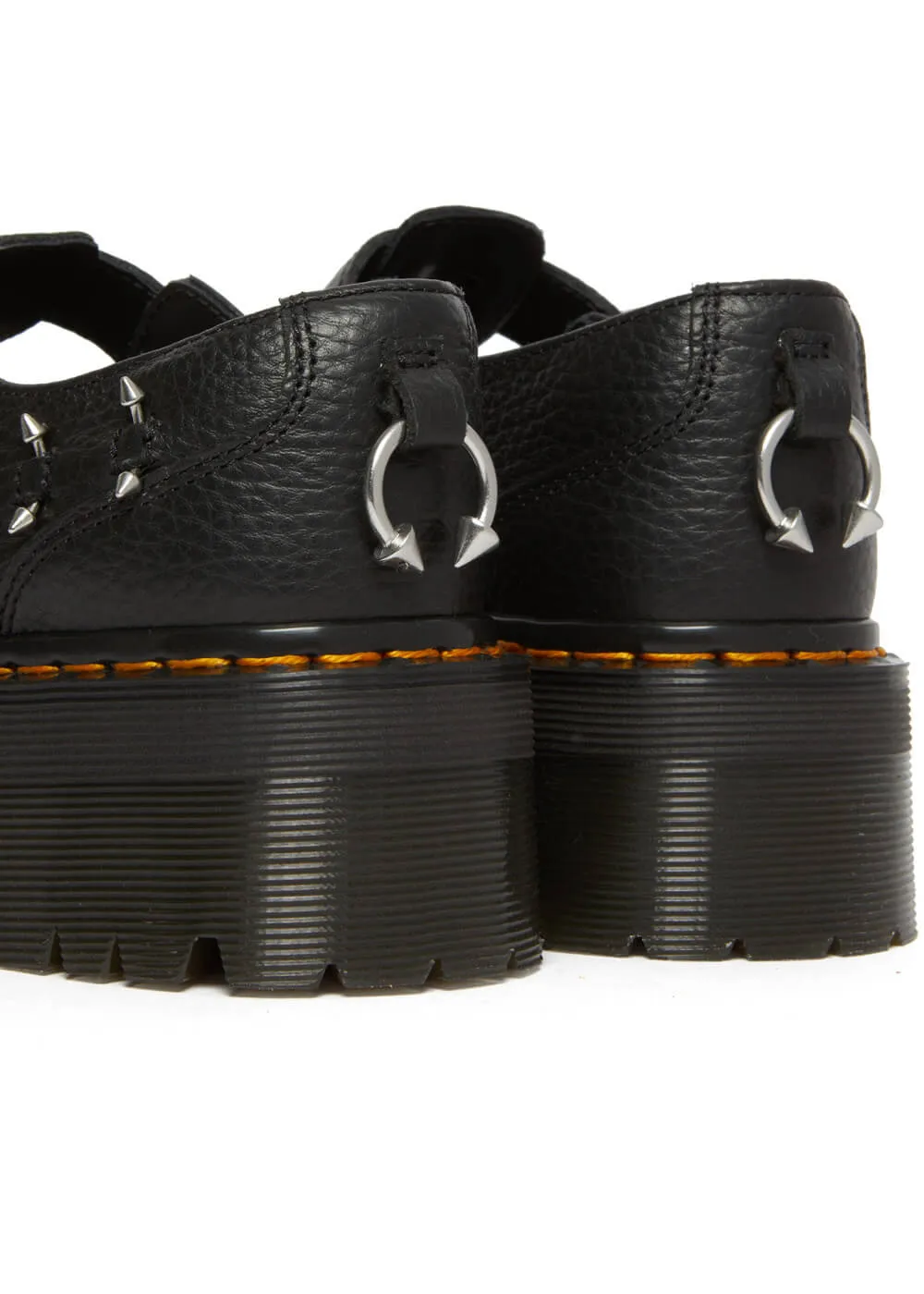 Dr. Martens Bethan Hardware Nappa Platform Leather Mary Janes Black