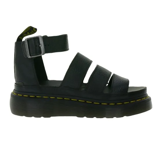 Dr. Martens Clarissa II Quad Milled Nappa-Leder Damen Plateau-Sandale Riemen-Sandalette Sommer-Schuhe im Gladiator-Stil 24476001