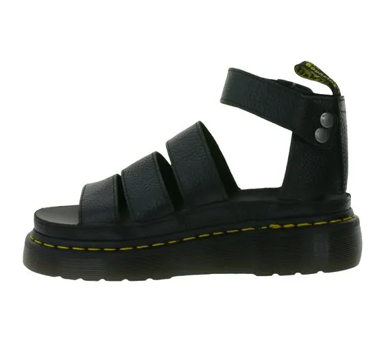 Dr. Martens Clarissa II Quad Milled Nappa-Leder Damen Plateau-Sandale Riemen-Sandalette Sommer-Schuhe im Gladiator-Stil 24476001