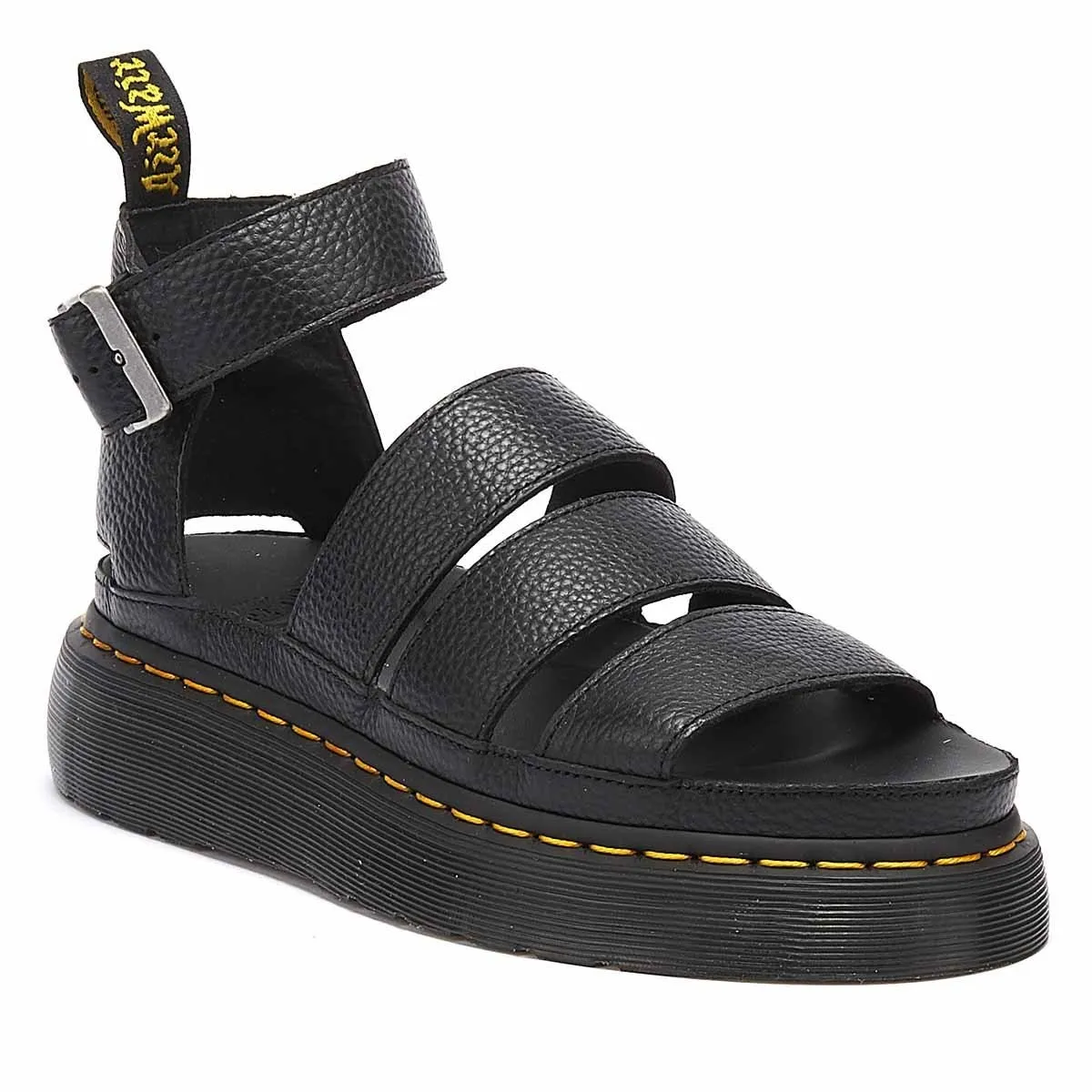 Dr. Martens Clarissa II Quad Womens Black Platform Sandals