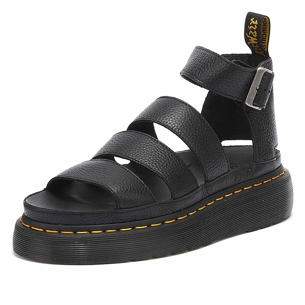 Dr. Martens Clarissa II Quad Womens Black Platform Sandals