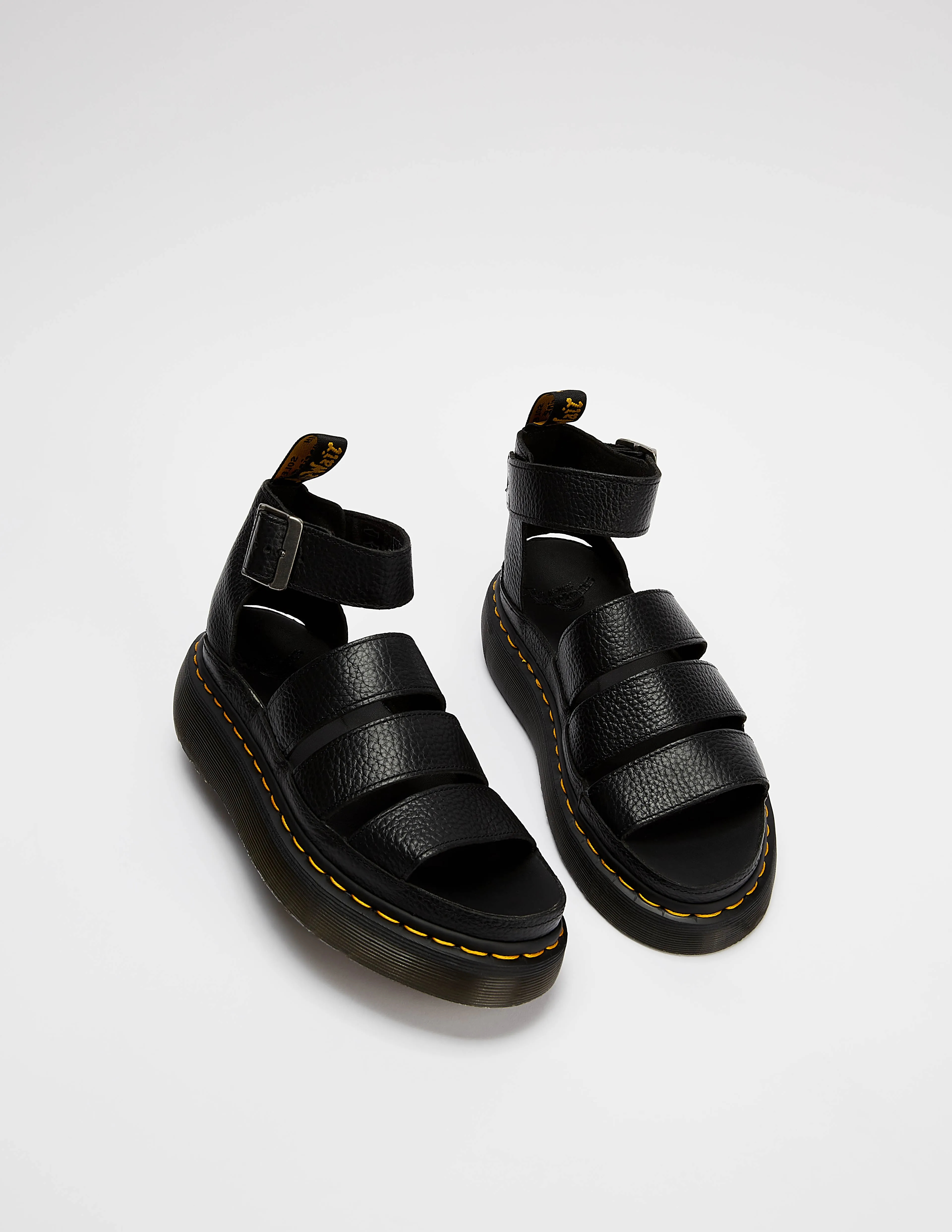 Dr. Martens Clarissa II Quad Womens Black Platform Sandals