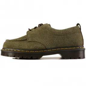 Dr. Martens Lowell 4-Eye Moc Toe Shoe - Olive Suede