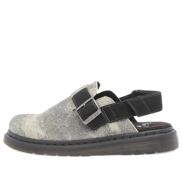 Dr. Martens Women's Jorje II Hairy Suede Shoe in Grey