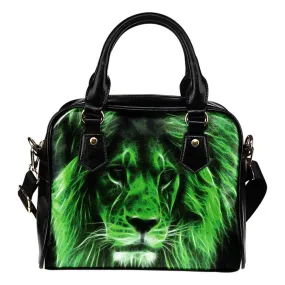 Electric Lion Leather Shoulder Bag