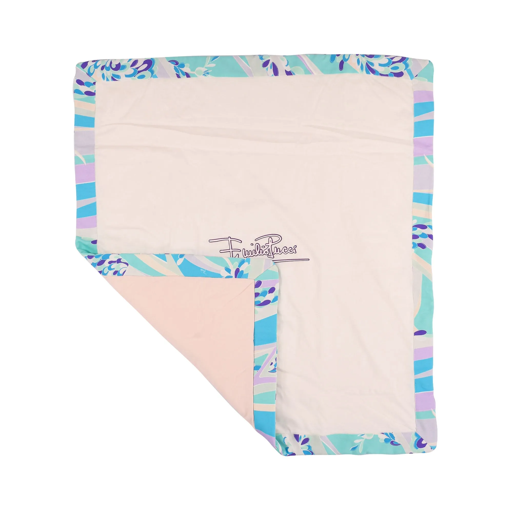 Emilio Pucci Kids Reversible Multicolor Baby Blanket AW22