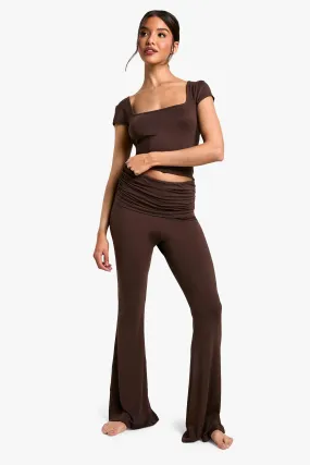 Fold over Flared Lounge Trousers