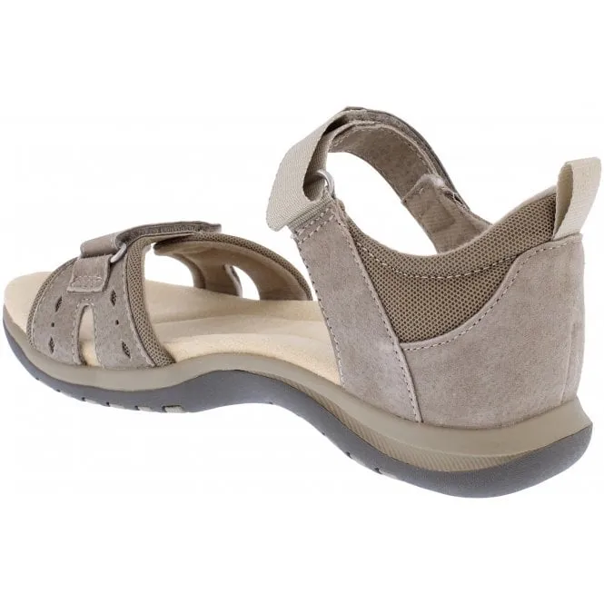 Free Spirit  Womens Savannah New Khaki Double Strap Riptape Sandals 41154