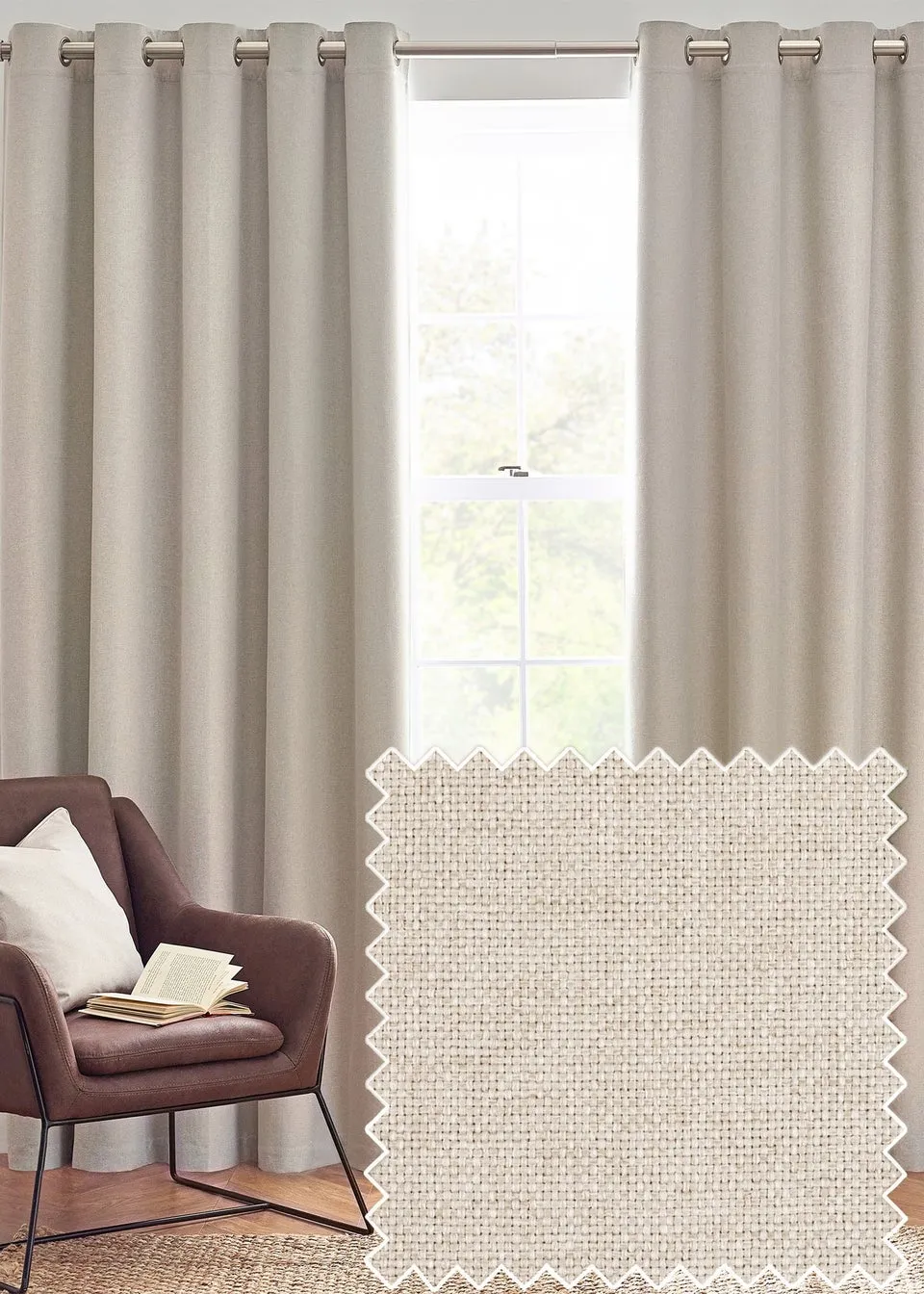 furn. Dawn 100% Blackout Thermal Eyelet Curtains