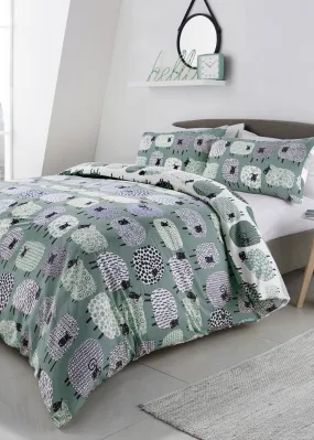 Fusion Dotty Sheep Blue Duvet Cover Set