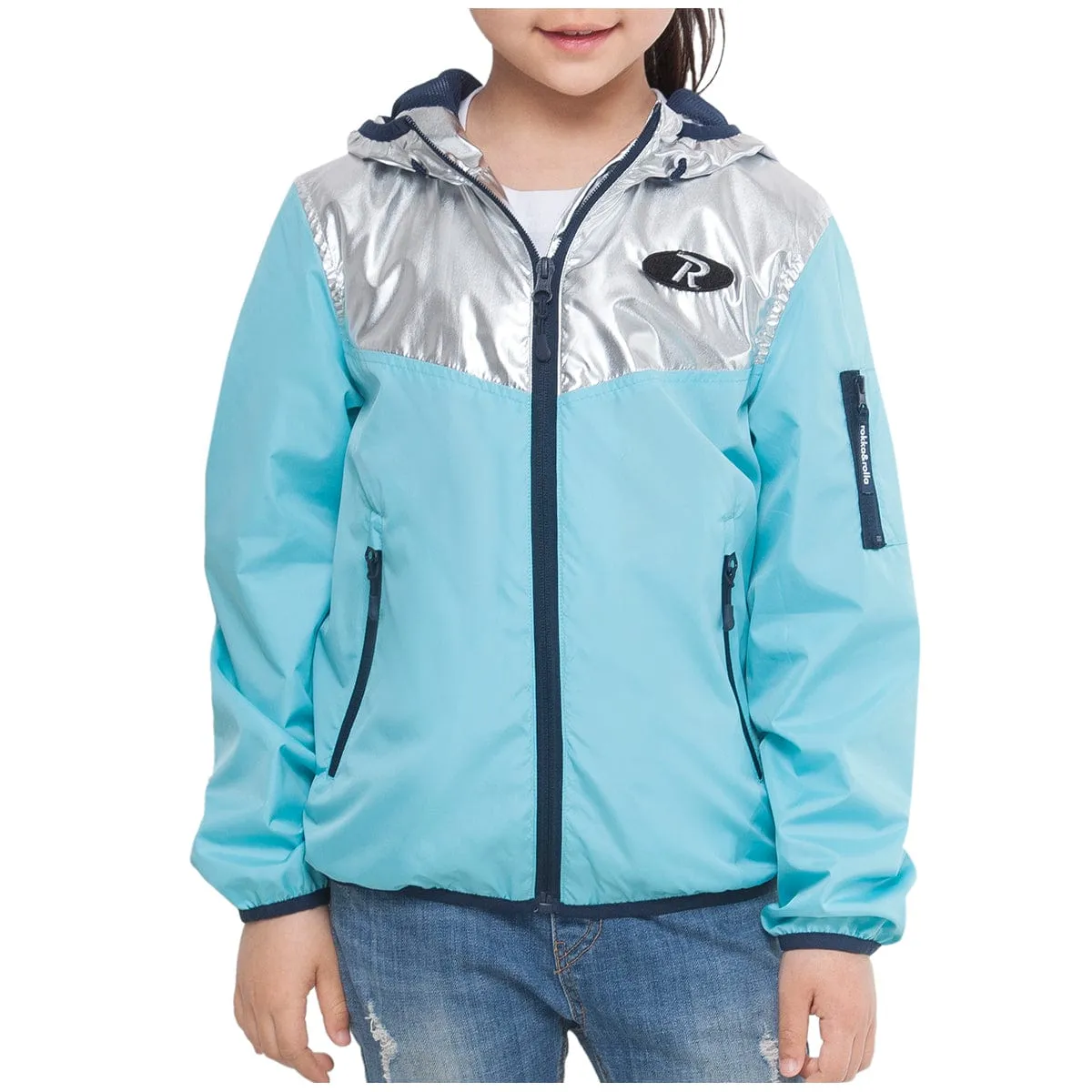 Girls' Lightweight Hooded Windbreaker